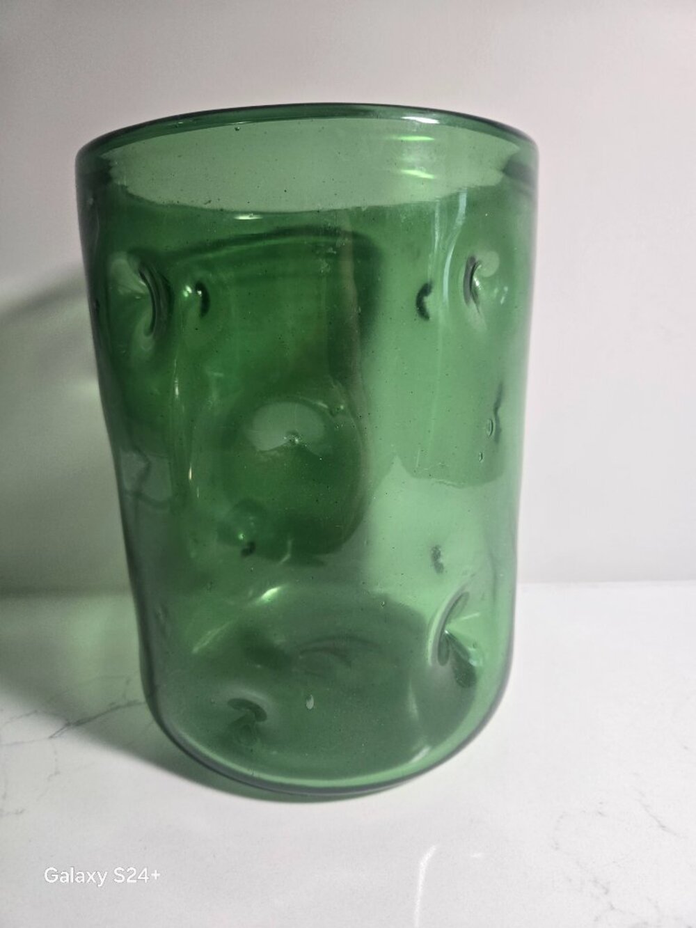 Empoli Italian Dimpled Bubble Vase 1970's